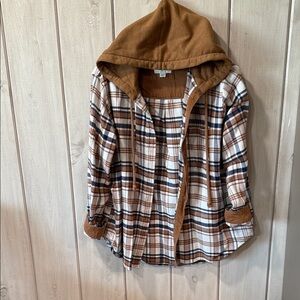 American Eagle Outfitters Brown Plaid Jacket